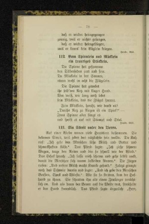 112. Vom Spinnlein und Mücklein ein trauriges Stücklein.
