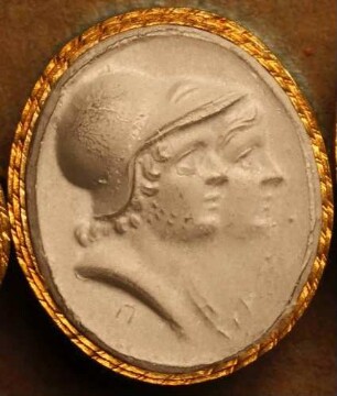 Profilköpfe des Hektor und der Andromache (Daktyliothek, Das Alterthum nach Lippert und Visconti)