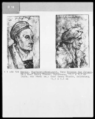 Skizzenbuch — Bildnis des Georg Thurzo, Folio 161