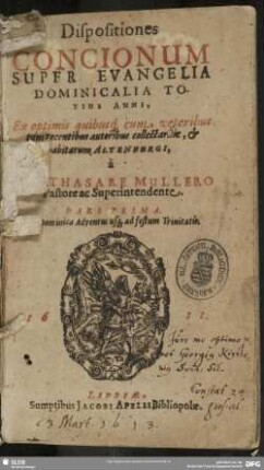 1: A Dominica Adventus usq[ue] ad festum Trinitatis