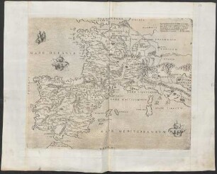La uera descritione, di tutta la Francia, & la Spagna & la Fiandra, doue si ueggono Le Citta, confini, Mari, Fiumi, & Porti, che in esse si contengono ...