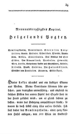 Neununddreyßigstes Kapitel. Helgelands Vogtey