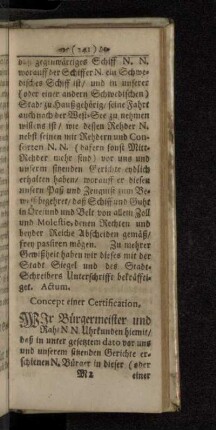 Concept einer Certification.