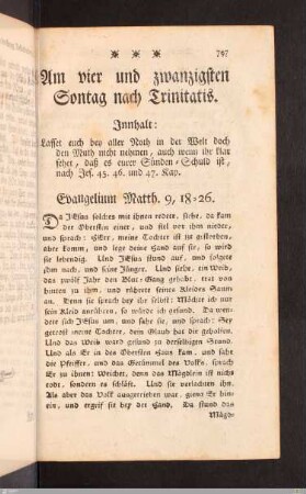 Am vier und zwanzigsten Sontag nach Trinitatis.