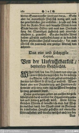 Das vier und sechtzigste Capitel. Von der Unfruchtbarkeit, beyderley Geschlechts