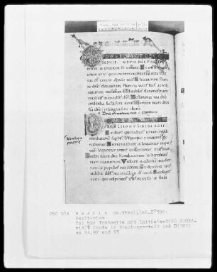 Psalter aus Werden — Zwei Initialen D, Folio 59verso