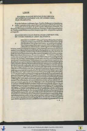 Ioannis Reuchlin…de verbo mirifico liber secundus.