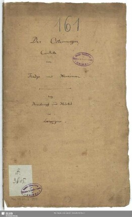 Der Ostermorgen - Mus.4521-E-500 - Mus.4521-E-500a : V (5), Coro, orch, bc; AngN 213