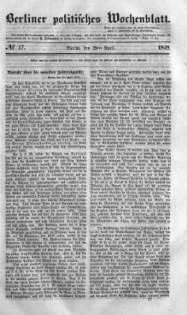 No 17, 28. April 1838