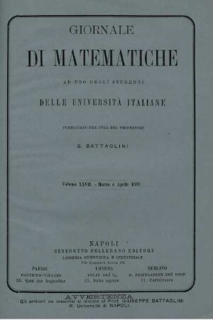 Volume XXVII. - Marzo e Aprile 1889.