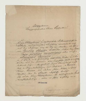 Brief von Jagemann von an Joseph Heller
