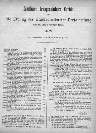 No. 29, 12. November 1891