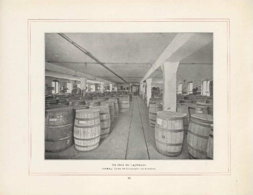 Ein Stock des Lagerhauses. Abteilung: Farben für Lithographie und Buchdruck