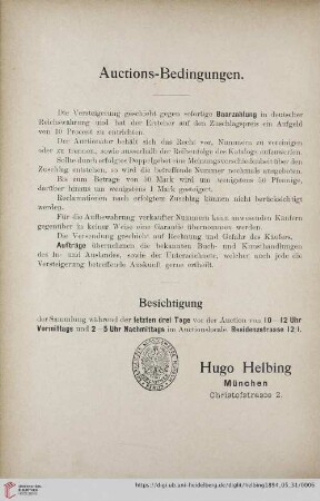 Auctions-Bedingungen