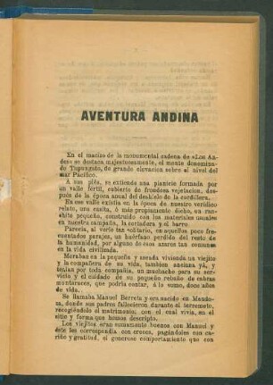 Aventura andina
