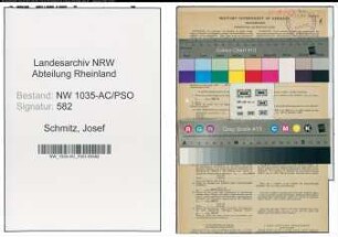 Entnazifizierung Josef Schmitz , geb. 12.12.1913 (Telefonist)