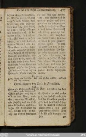 [17)] Demüthigung vor Gott in Krankheit.