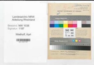 Entnazifizierung Karl Wiethoff , geb. 01.11.1901 (Handelsvertreter)