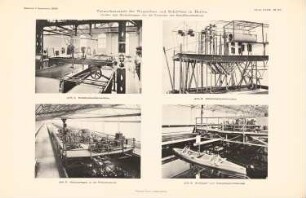 Versuchsanstalt für Wasserbau und Schiffbau, Berlin: Innenansichten (aus: Atlas zur Zeitschrift für Bauwesen, hrsg. v. Ministerium der öffentlichen Arbeiten, Jg. 58, 1908)