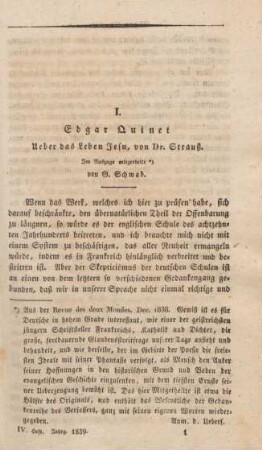 1-32 Edgar Qunitet : Ueber das Leben Jesu, von Dr. Strauß