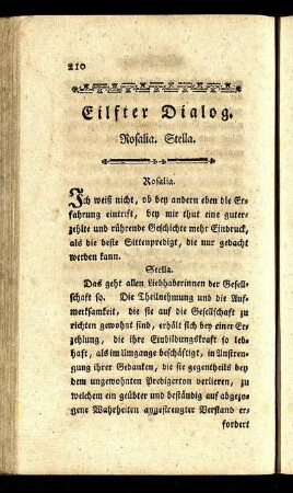 Eilfter Dialog. Rosalia. Stella.