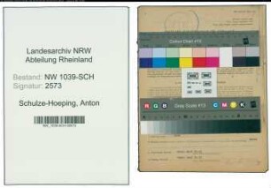Entnazifizierung Anton Schulze-Hoeping , geb. 10.01.1885 (Landwirt)