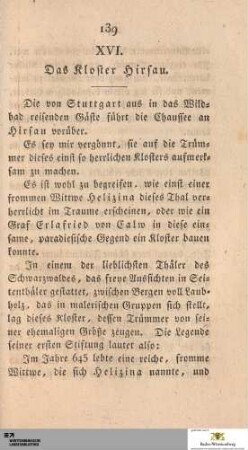 XVI. Das Kloster Hirschau