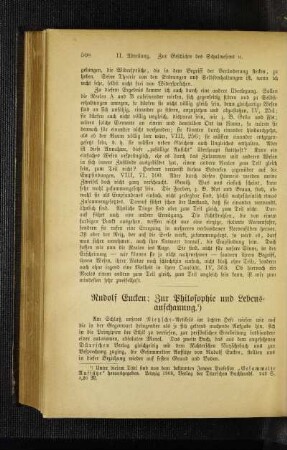 Rudolf Eucken: Zur Philosophie und Lebensanschauung
