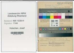 Entnazifizierung Josef Hoischen , geb. 06.11.1898 (Arbeiter)
