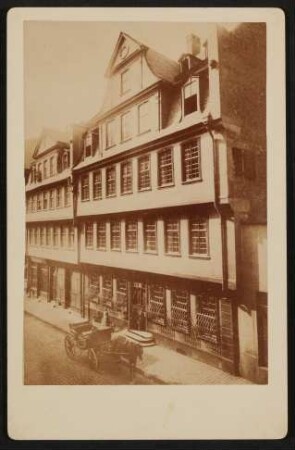Ansicht des Frankfurter Goethehauses, um 1870
