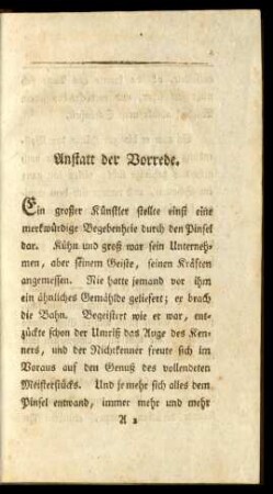 Anstatt der Vorrede.