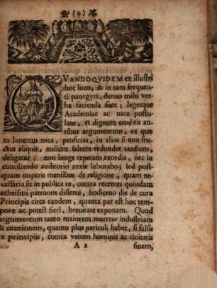 Oratio solenni doctorum iuris renuntiationi praemissa : in qua fundamenta doctrinae de cura principis circa religionem ponuntur