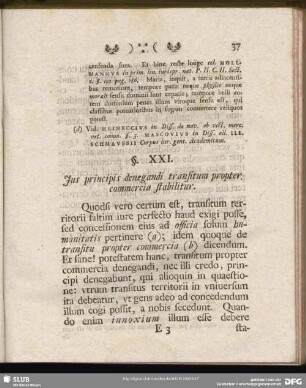 §. XXI. Jus principis denegandi transitum propter commercia stabilitur