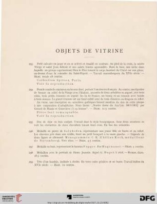 Objets de vitrine