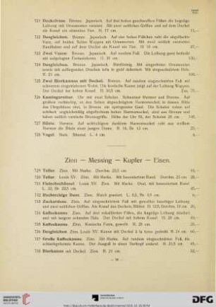 Zinn - Messing - Kupfer - Eisen (Nr. 729-766)