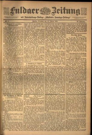 Ausgabe vom Dienstag, den 18. Januar 1898.