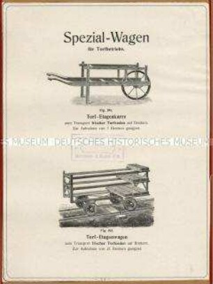 Spezial-Wagen für Torfbetriebe.
