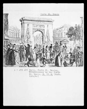 Paris, Straßenszene an der Porte Saint Denis