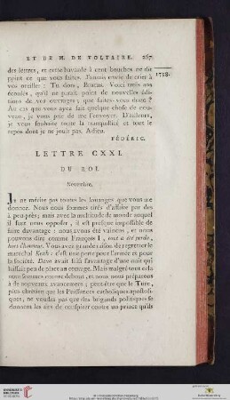 (Lettre CXXI - CXXX)