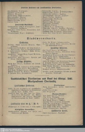 Landständisches Directorium und Bank des Königl. sächs. Markgrafthums Oberlausitz