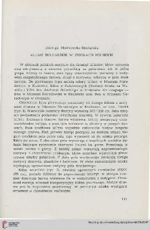5: Kilimy bułgarskie w zbiorach polskich