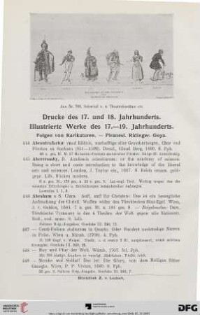 Drucke des 17. Und 18. Jahrhunderts. Illustrierte Werke der 17.- 19. Jahrhunderts (Nr. 444-749)
