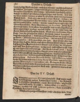 Von der XV. Ursach.