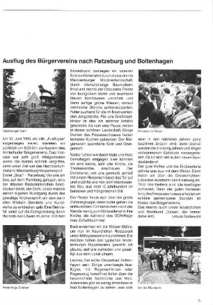 Ausflug des Bürgervereins nach Ratzeburg und Boltenhagen