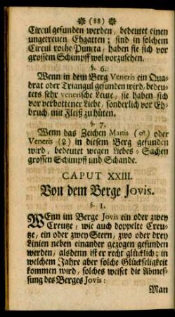 Caput XXIII. Von dem Berge Jovis