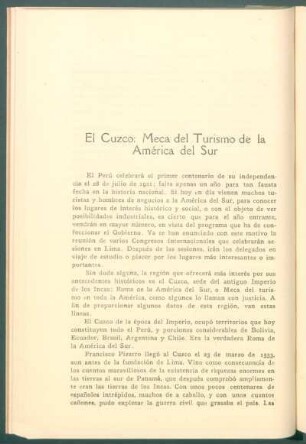 El Cuzco: Meca del turismo de la América del Sur