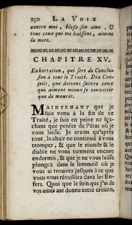 Chapitre XV. Exhortation, qui sert de Conclusion à tout le Traité. [...]