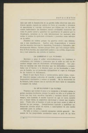 La humanidad y la patria