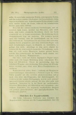 Abziehen der Negativschicht