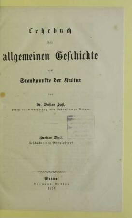 Theil 2: Geschichte des Mittelalters